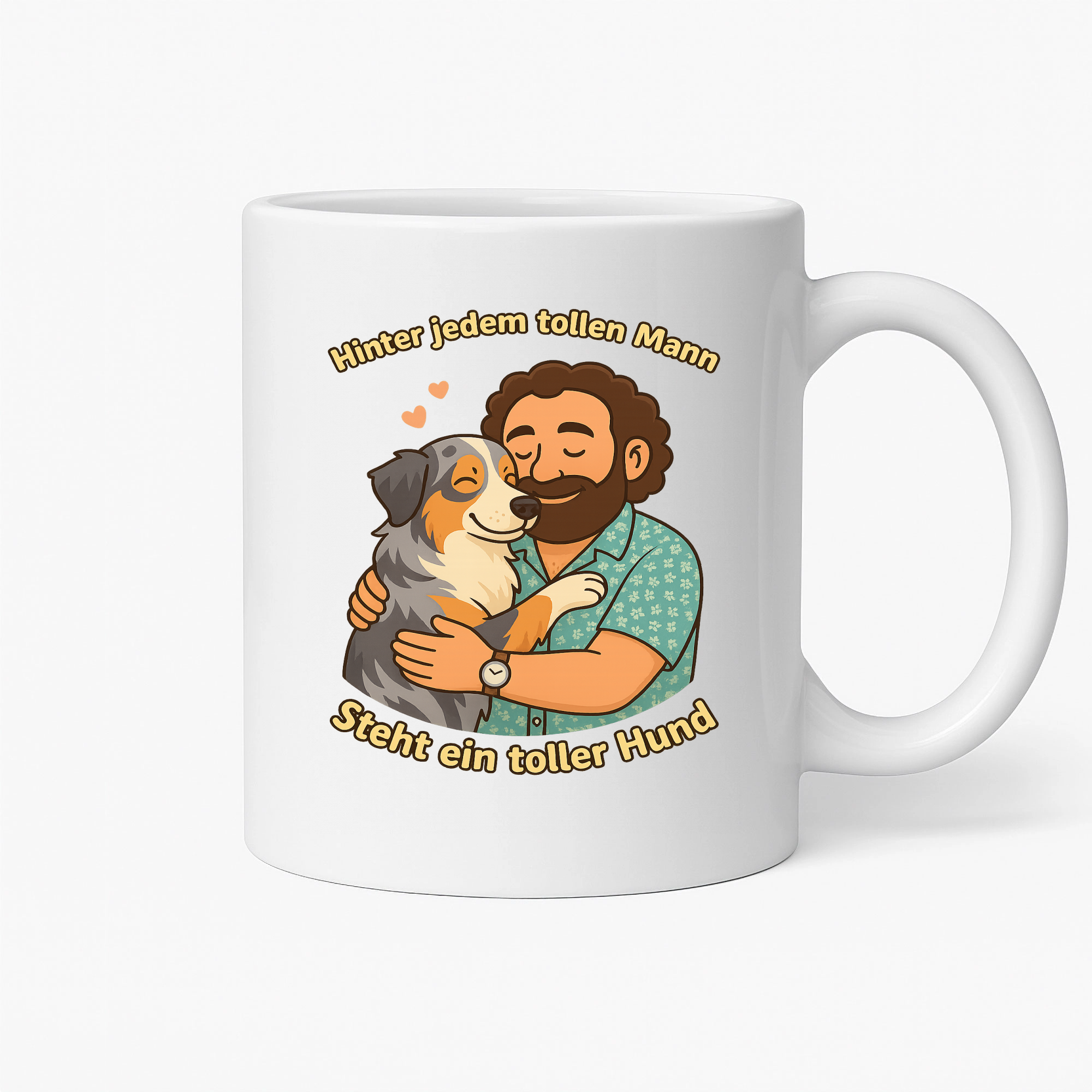 Hinter jedem tollen Mann steht ein toller Hund | Tasse _collection_collection