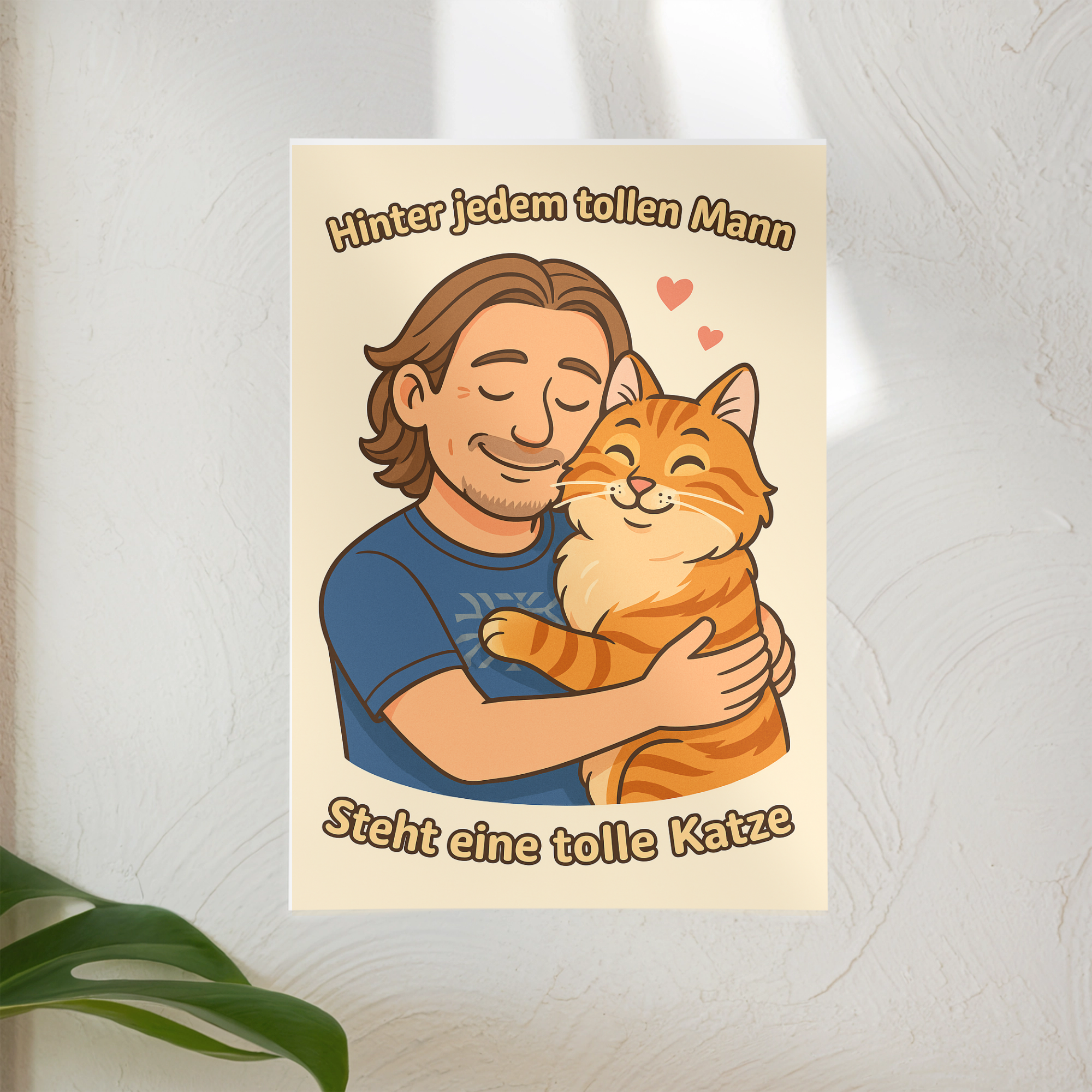 Hinter jedem tollen Mann steht eine tolle Katze | Digitaler Abzug _collection_collection