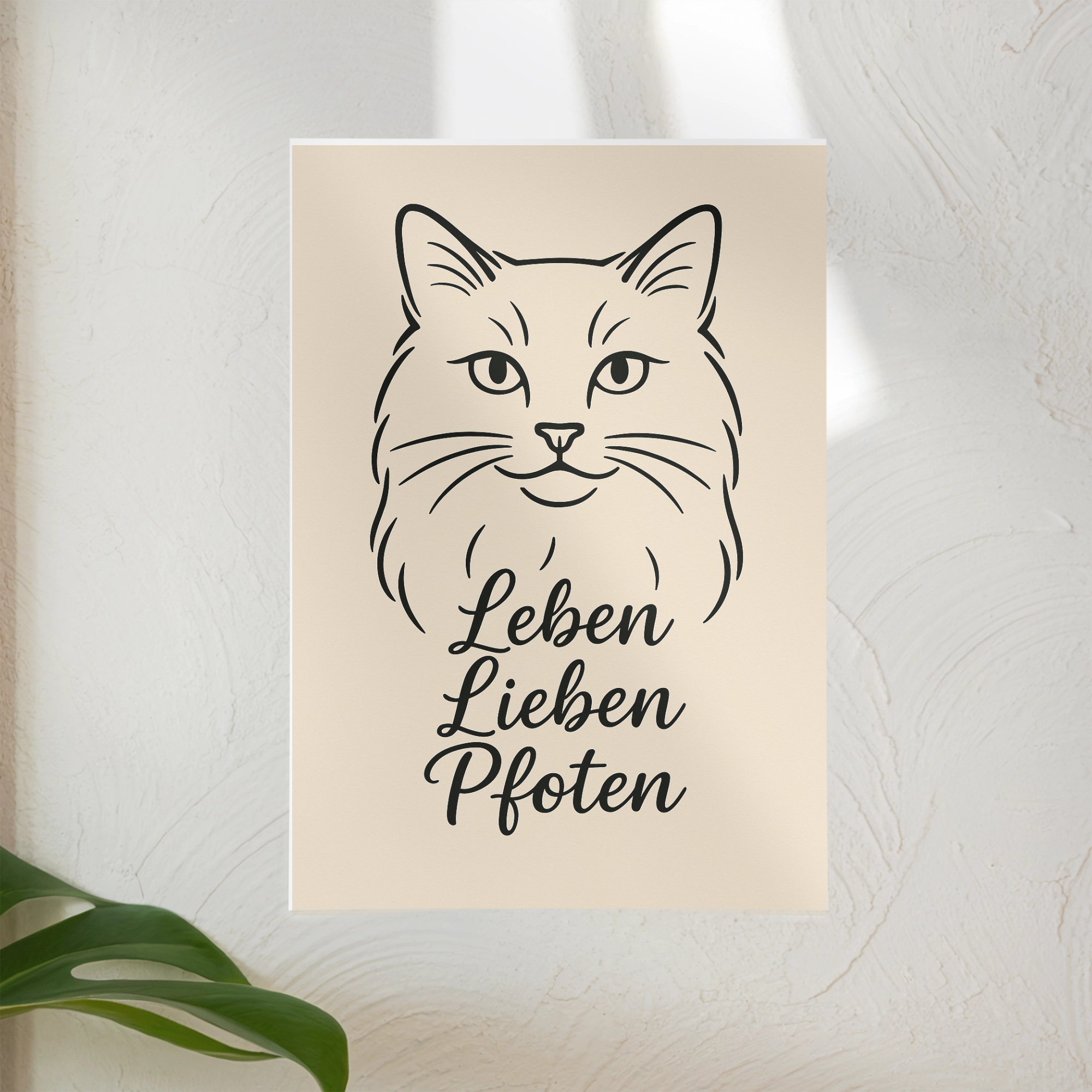 Leben Lieben pfoten - Fineline | Digitaler Abzug _collection_collection