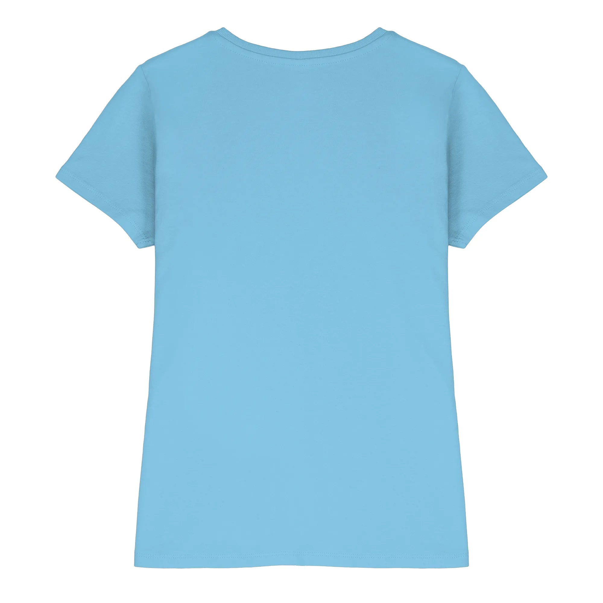 Ladies Premium Shirt-Sky Blue Back | MagicPetPrint-Overlay