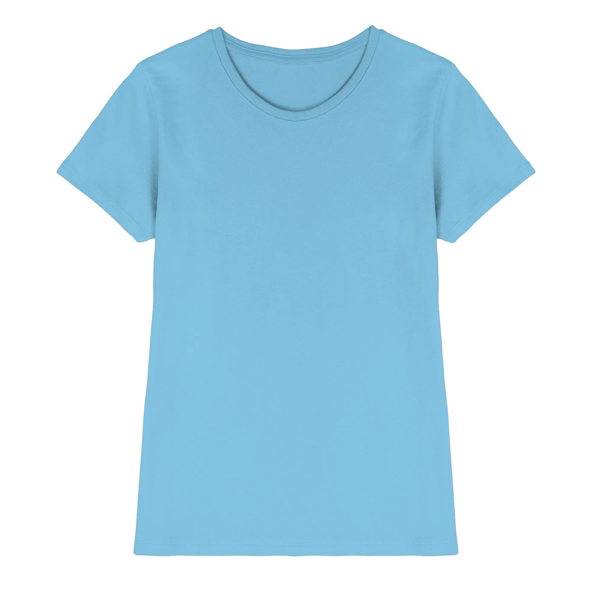 Ladies Premium Shirt-Sky Blue Front | MagicPetPrint-Overlay
