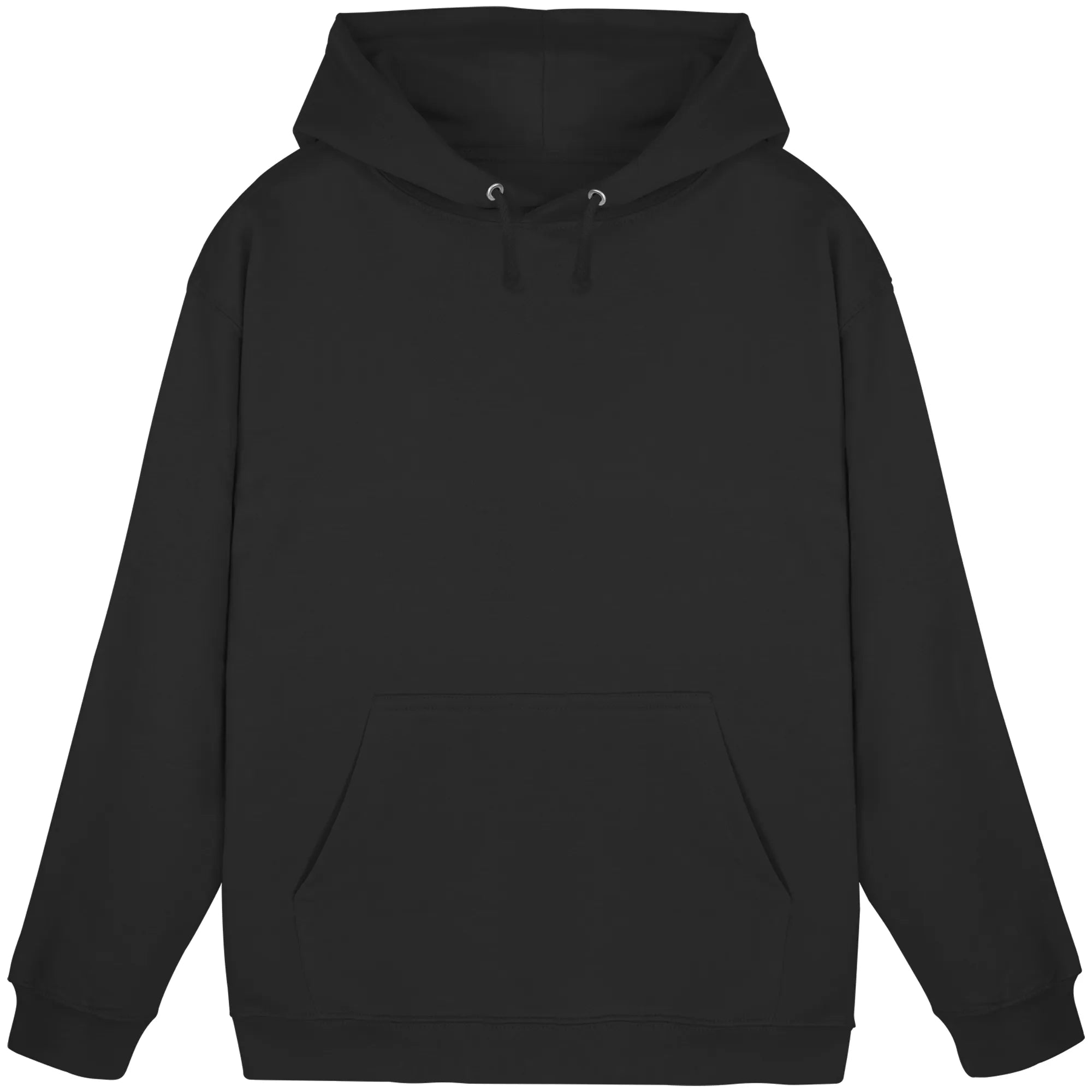 Basic Unisex Hoodie-Deep Black Front | MagicPetPrint-Overlay