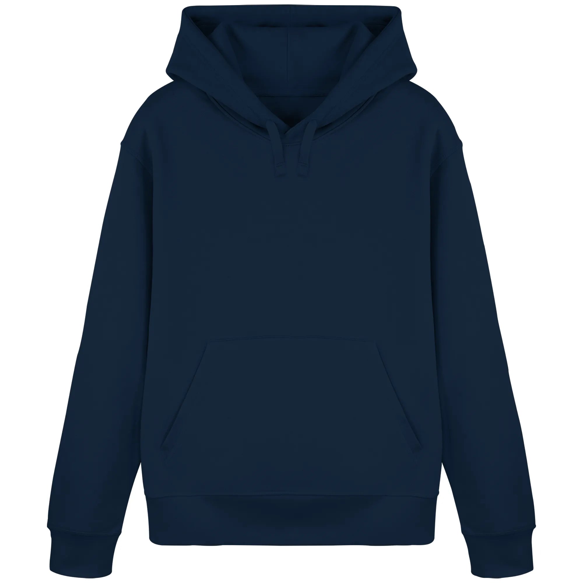 Organic Basic Hoodie-French Navy Front | MagicPetPrint-Overlay