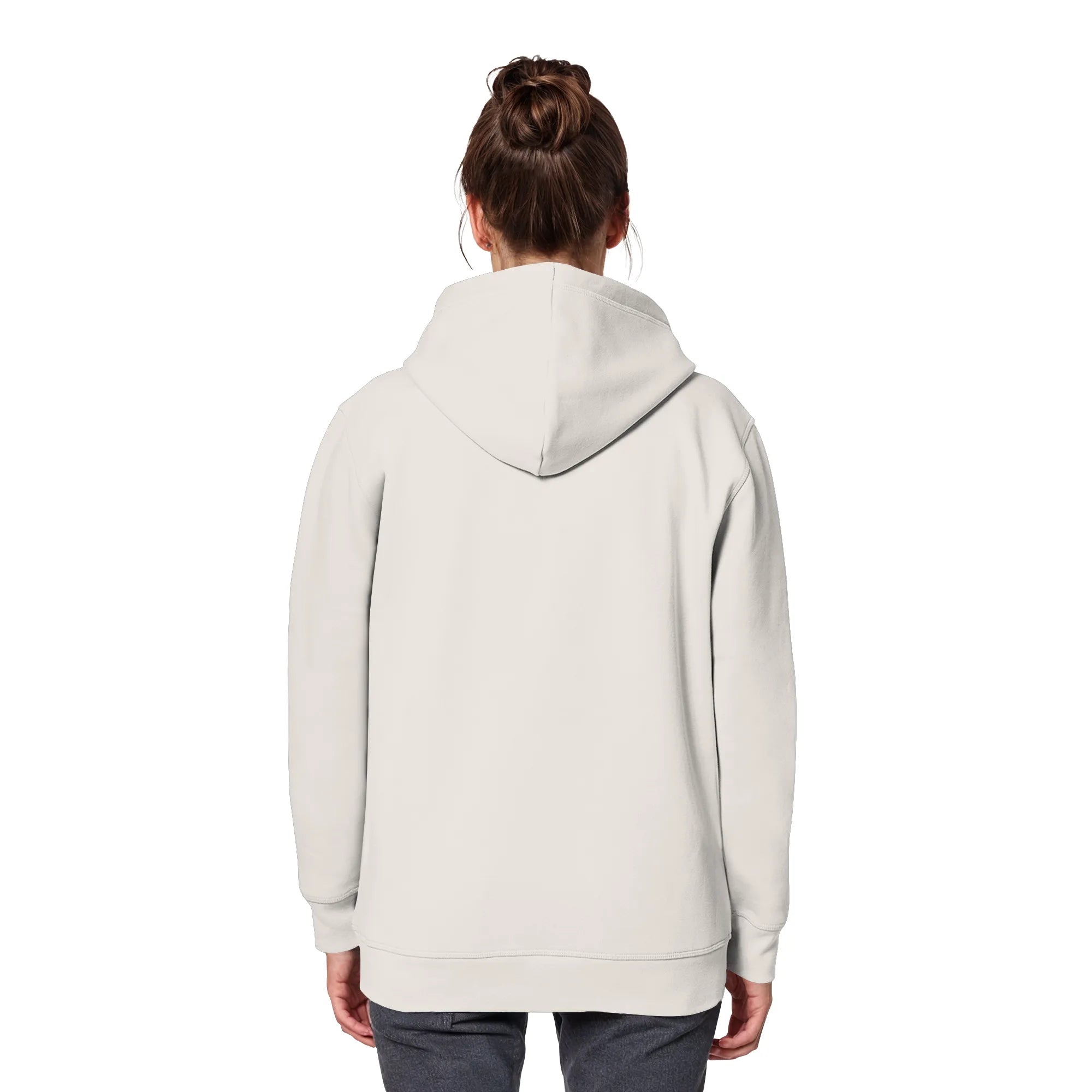 Organic Basic Hoodie-Vintage White Back | MagicPetPrint-Overlay