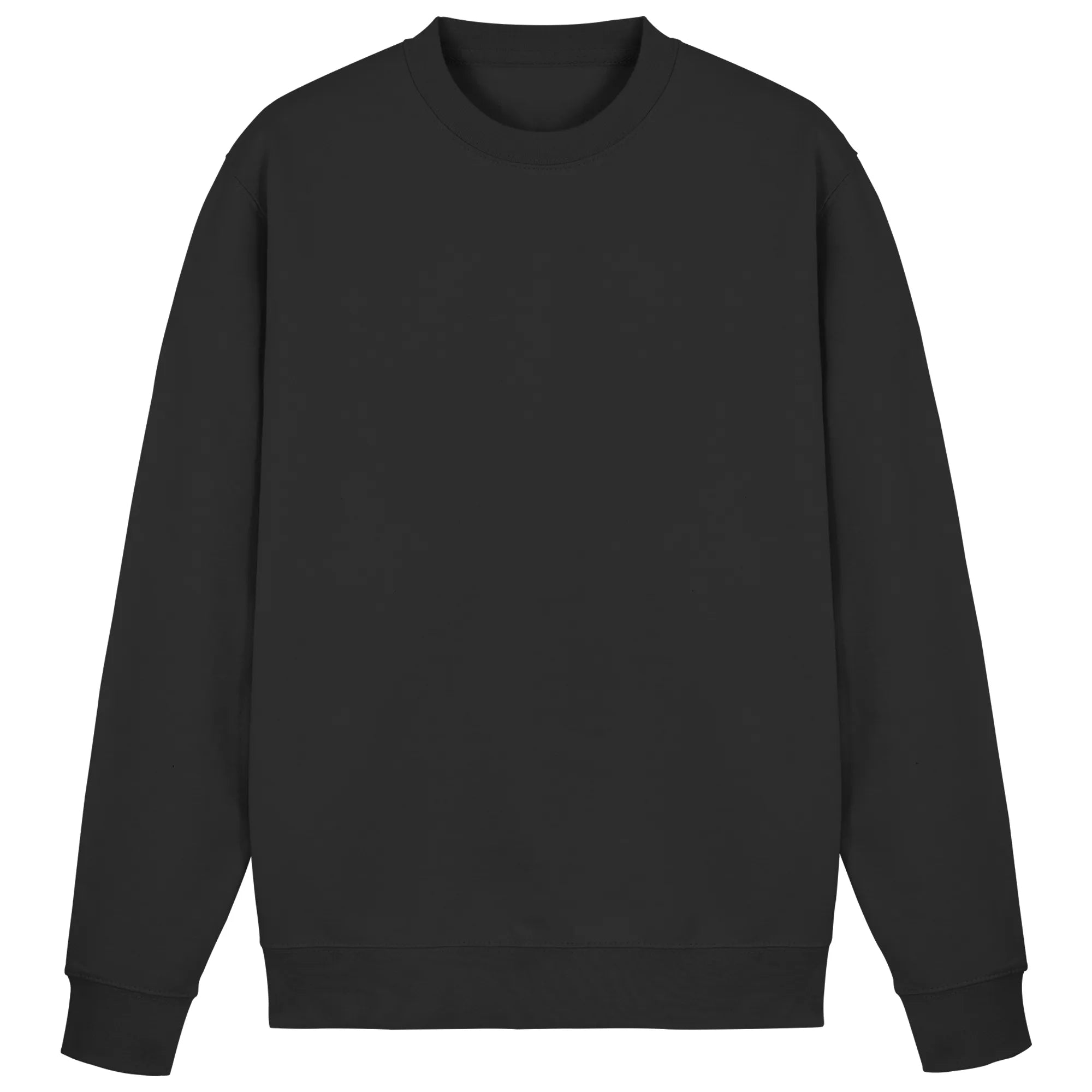 Basic Sweatshirt-Deep Black Front | MagicPetPrint-Overlay