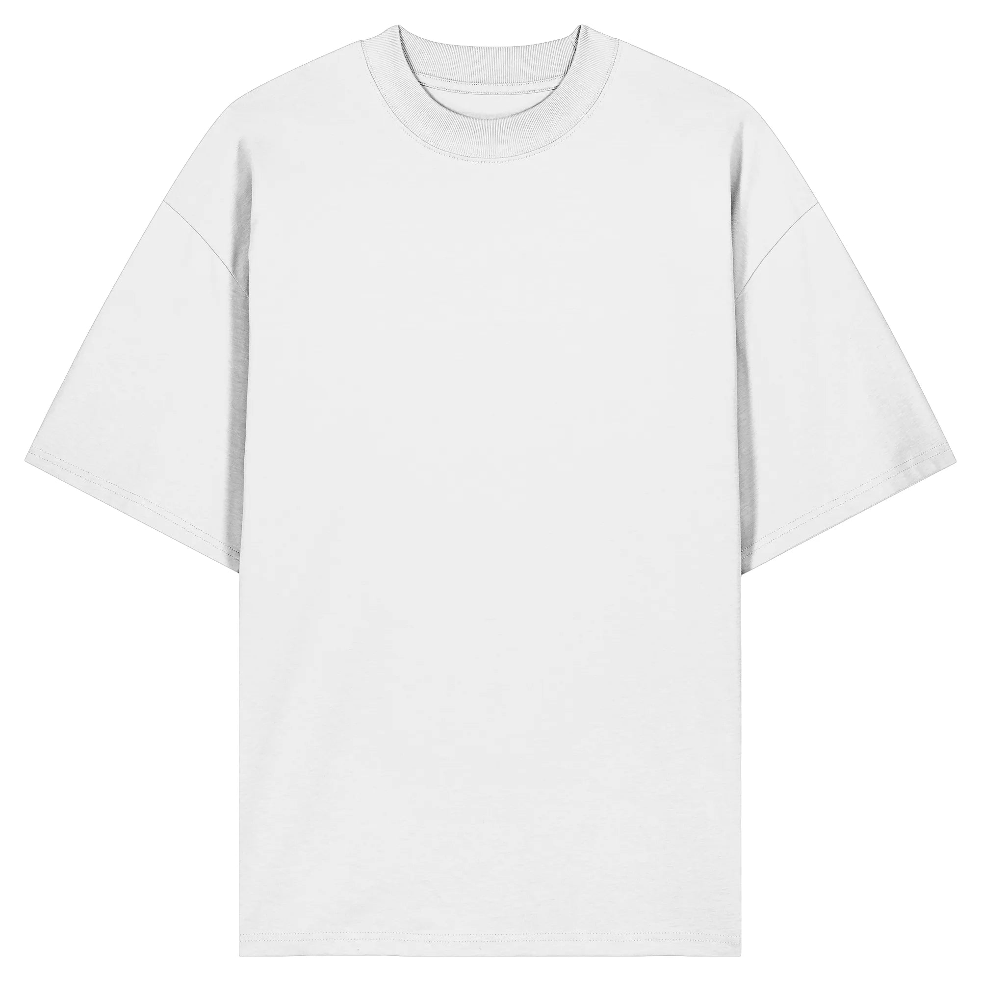 Organic Oversize Shirt-White Front | MagicPetPrint-Overlay
