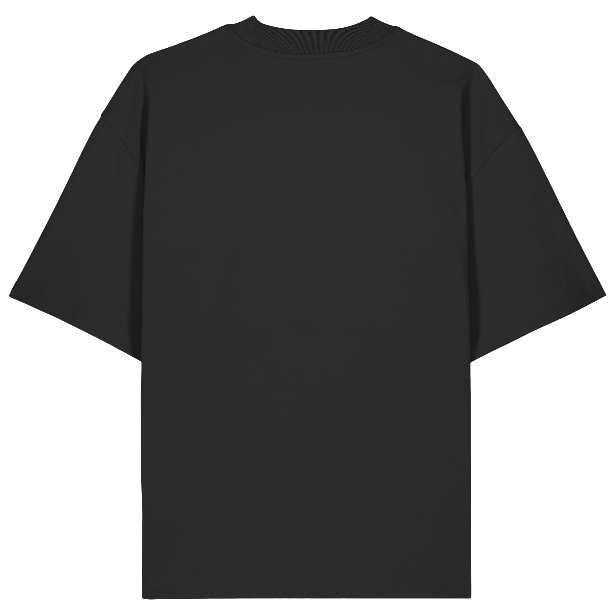 Organic Oversize Shirt-Black Back | MagicPetPrint-Overlay