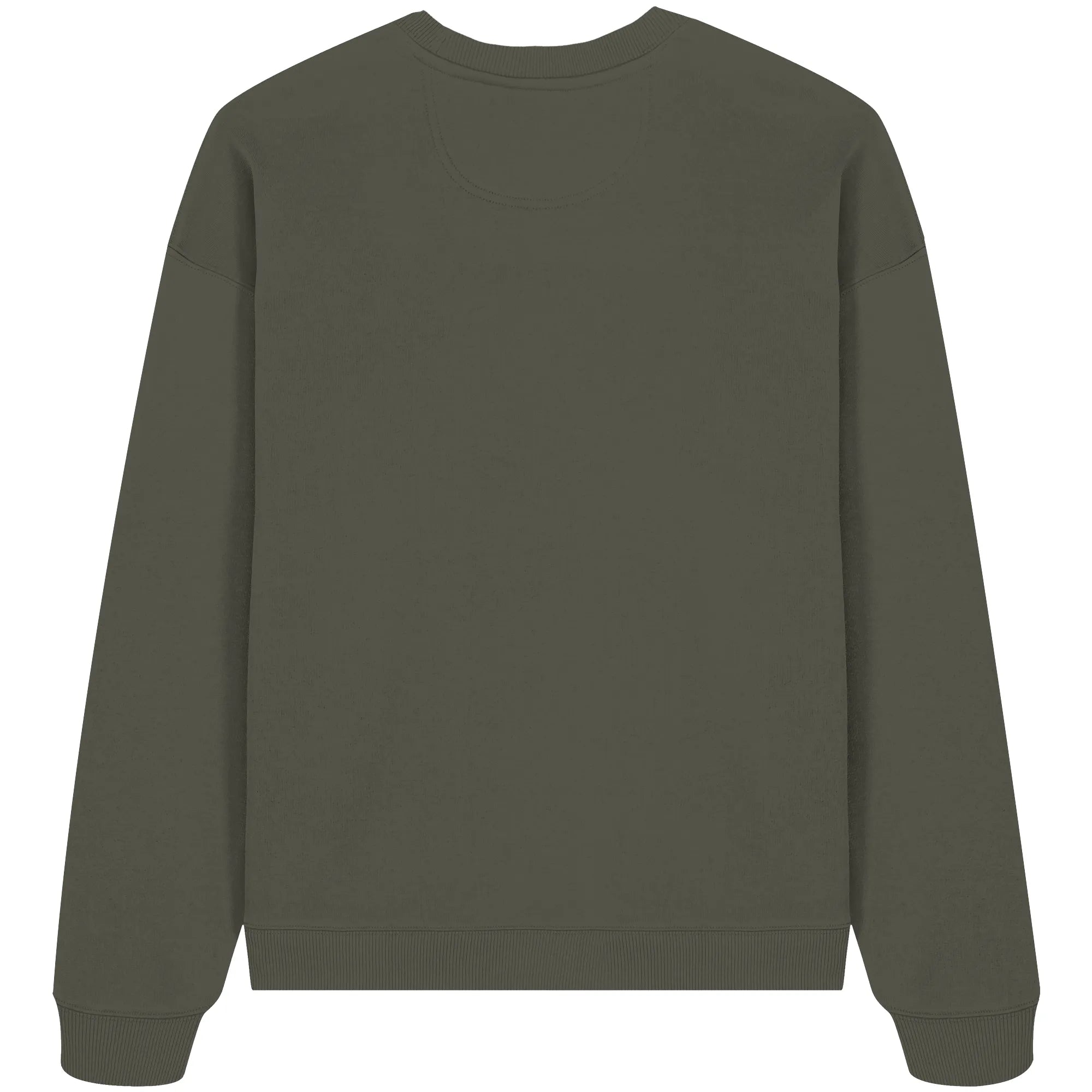 Organic Oversize Sweatshirt-Khaki Back | MagicPetPrint-Overlay