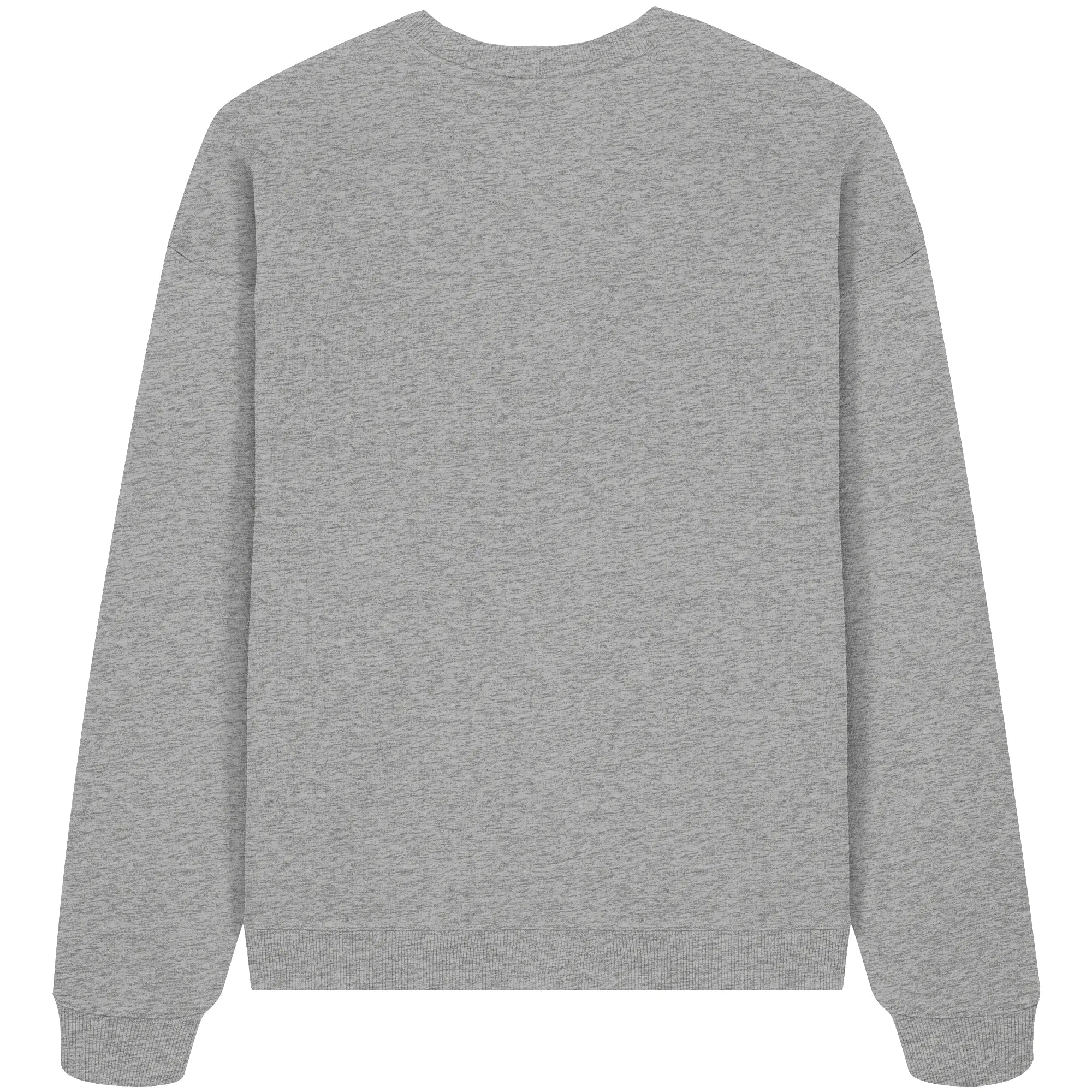 Organic Oversize Sweatshirt-Heather Grey Back | MagicPetPrint-Overlay
