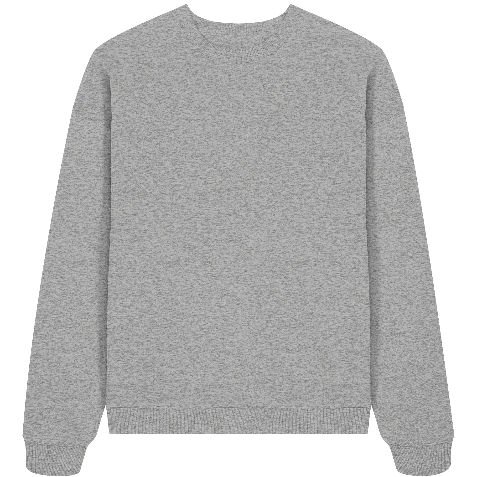 Organic Oversize Sweatshirt-Heather Grey Front | MagicPetPrint-Overlay