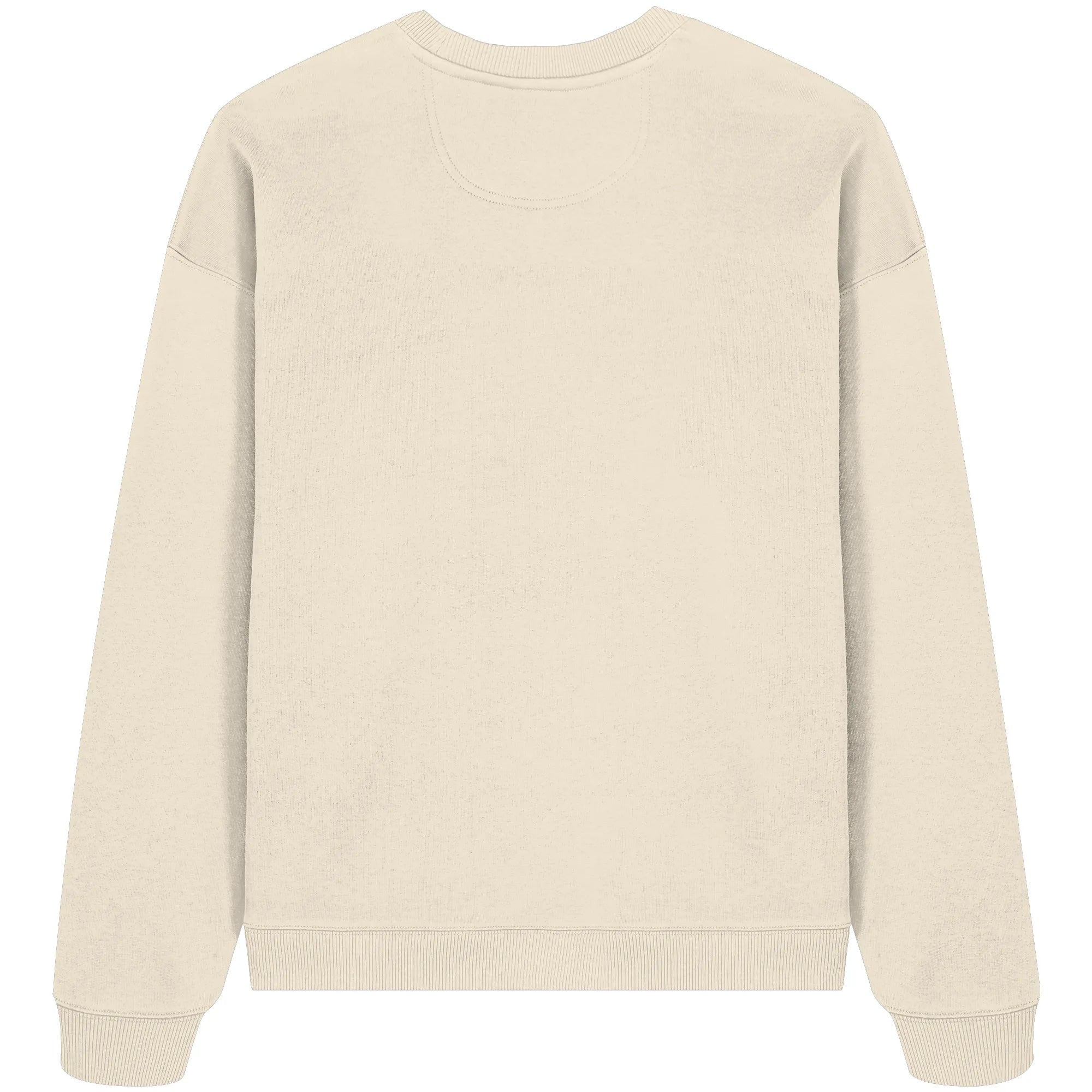 Organic Oversize Sweatshirt-Natural Raw Back | MagicPetPrint-Overlay