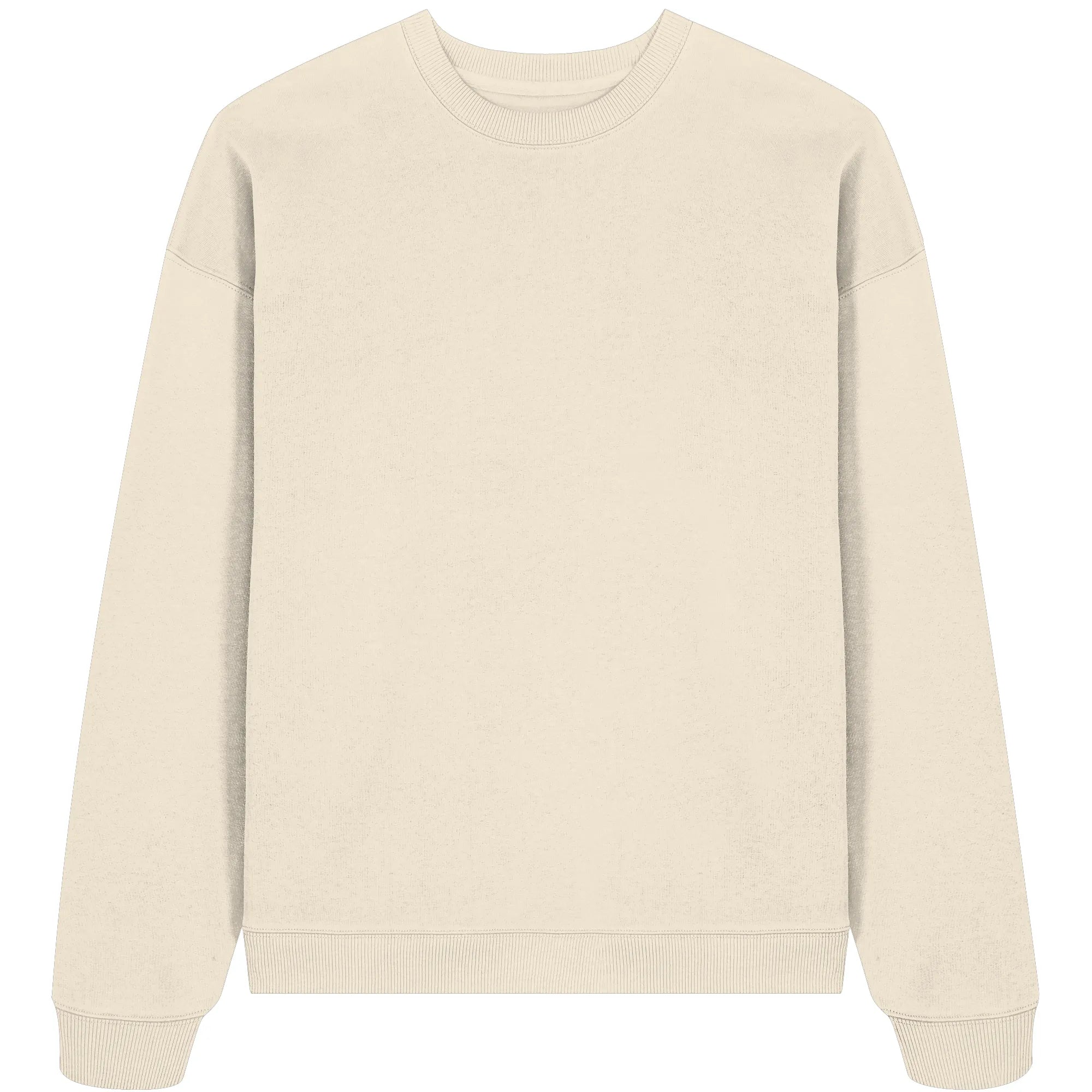 Organic Oversize Sweatshirt-Natural Raw Front | MagicPetPrint-Overlay