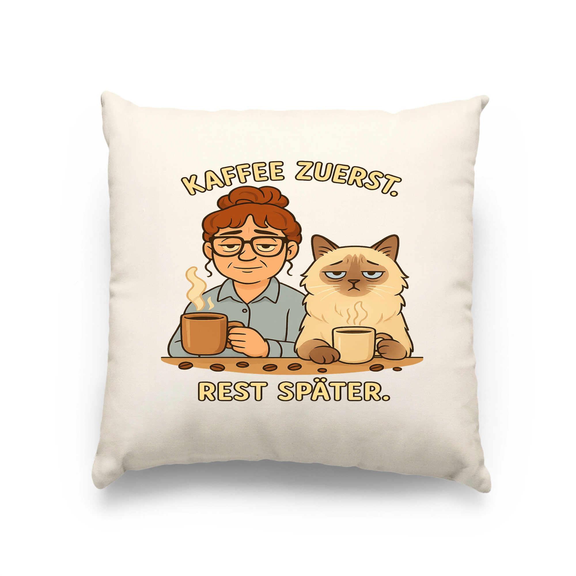 Kaffee zuerst. Rest später. | Kissen _collection_collection