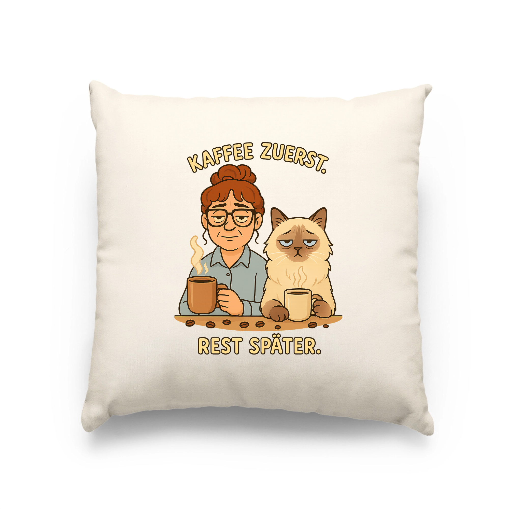 Kaffee zuerst. Rest später. | Kissen _collection