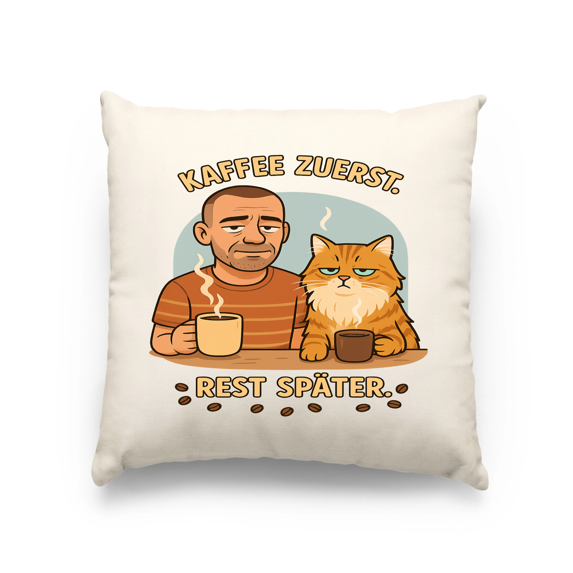 Kaffee zuerst. Rest später. | Kissen _collection_collection