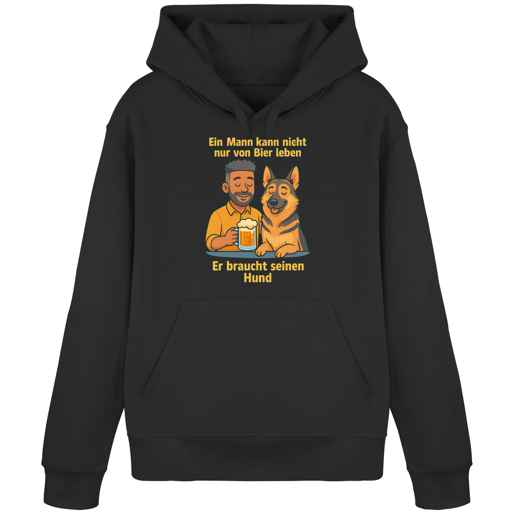 Ein Mann kann nicht nur von Bier leben er braucht seinen Hund | Hoodie _collection_collection