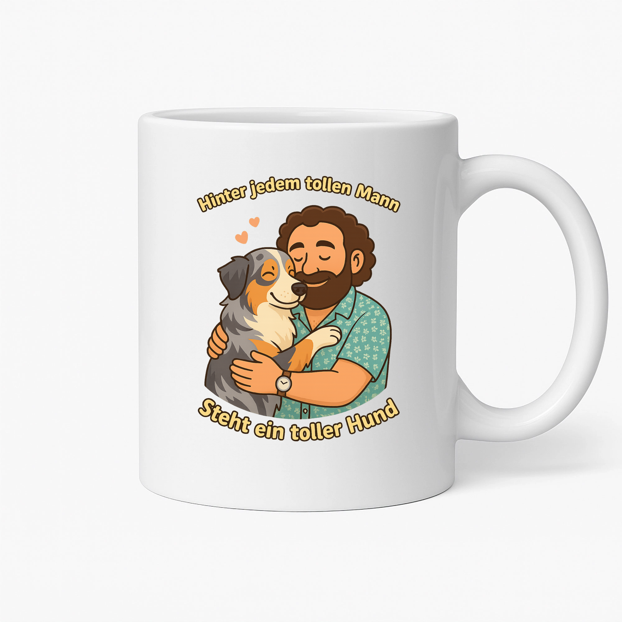 Hinter jedem tollen Mann steht ein toller Hund | Tasse _collection