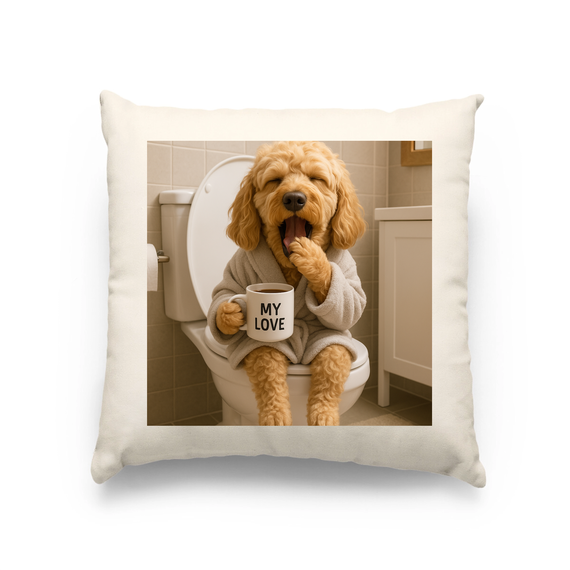 Morgendliches Geschäft | Kissen _collection