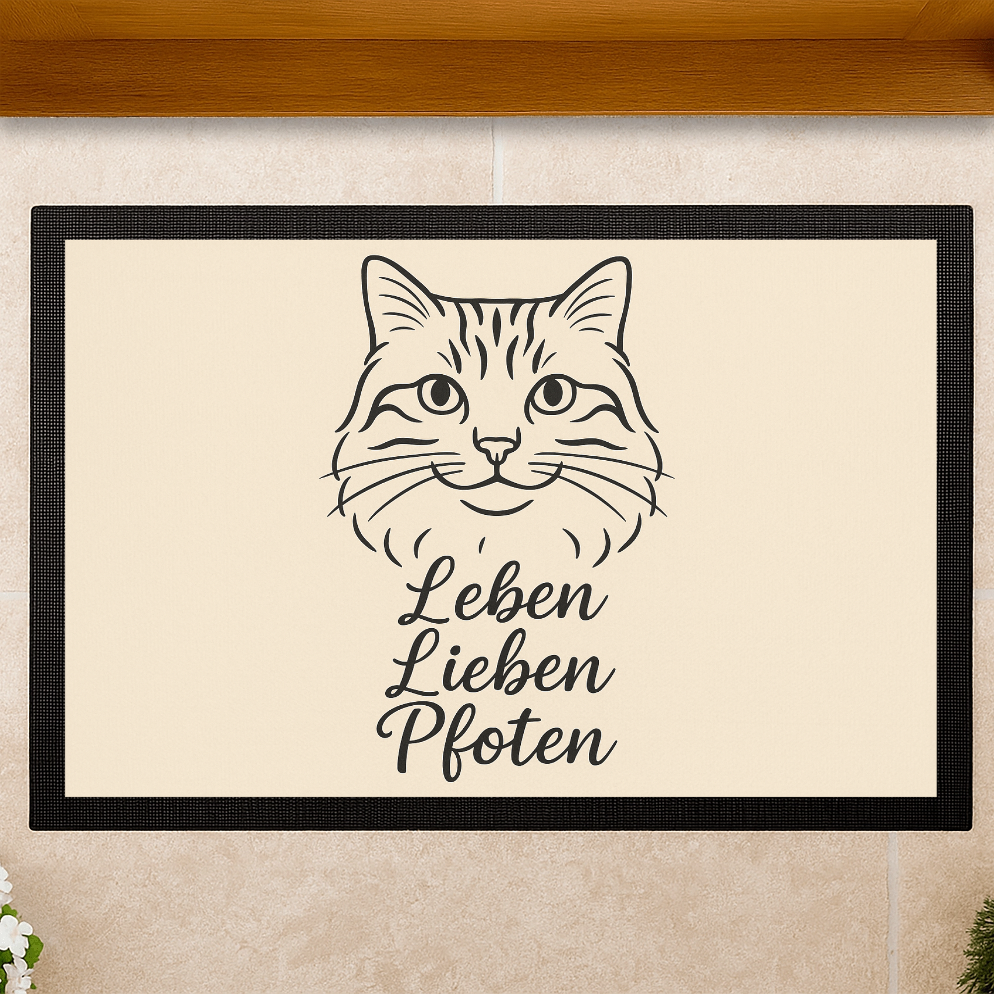 Leben Lieben pfoten - Fineline | Fußmatte _collection_collection