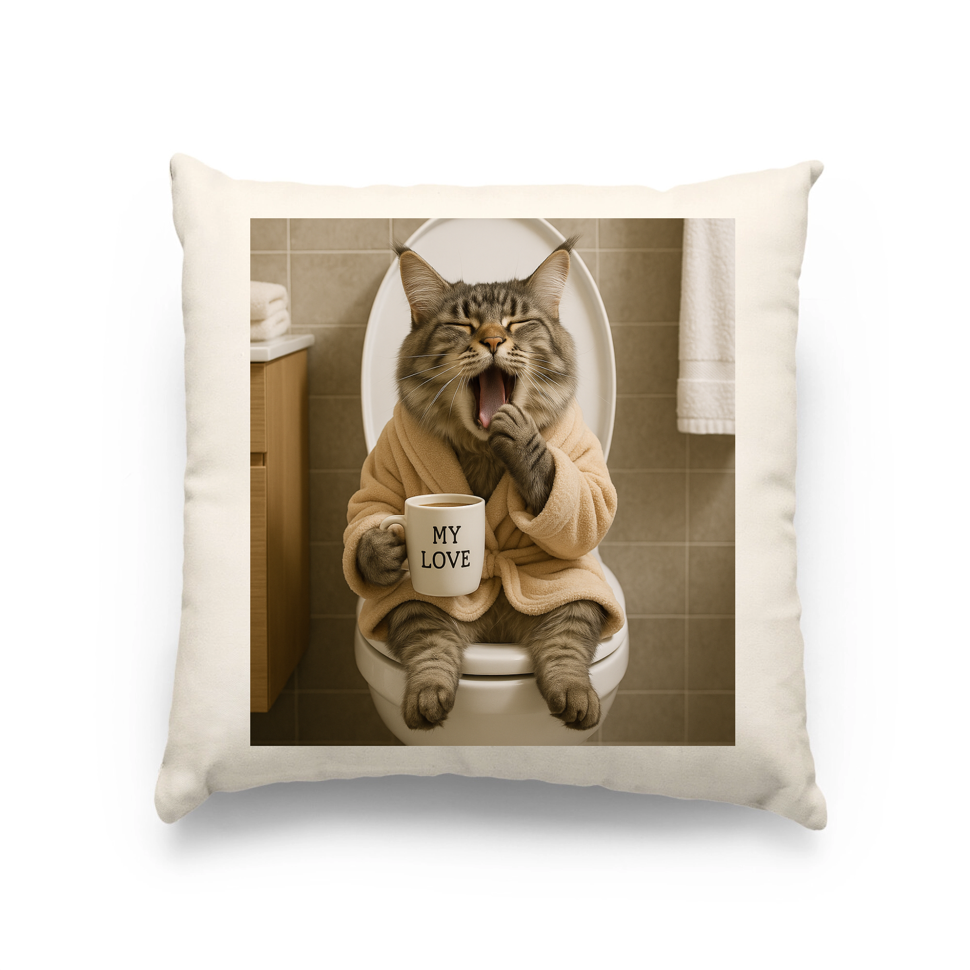 Morgendliches Geschäft | Kissen _collection_collection