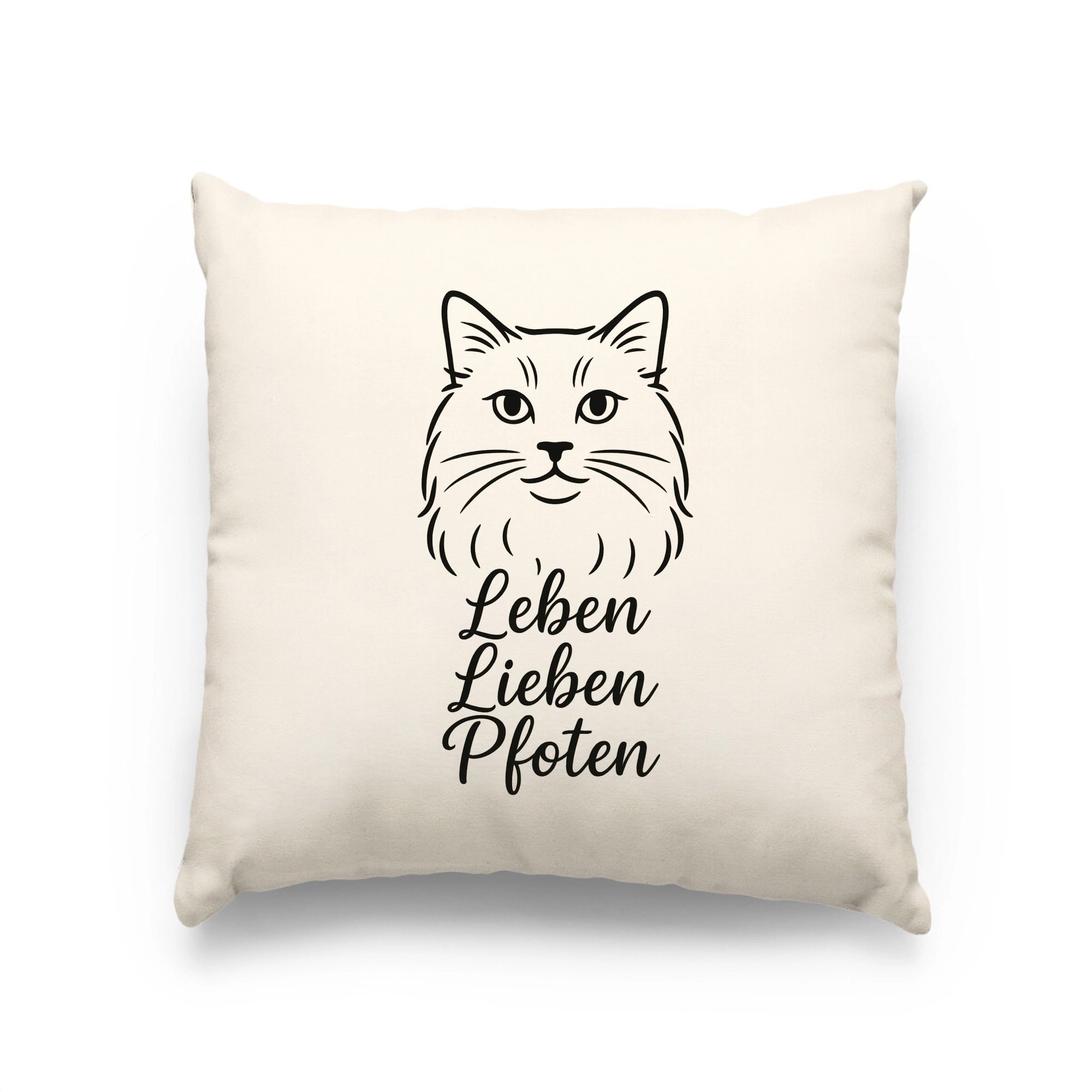 Leben Lieben pfoten - Fineline | Kissen _collection