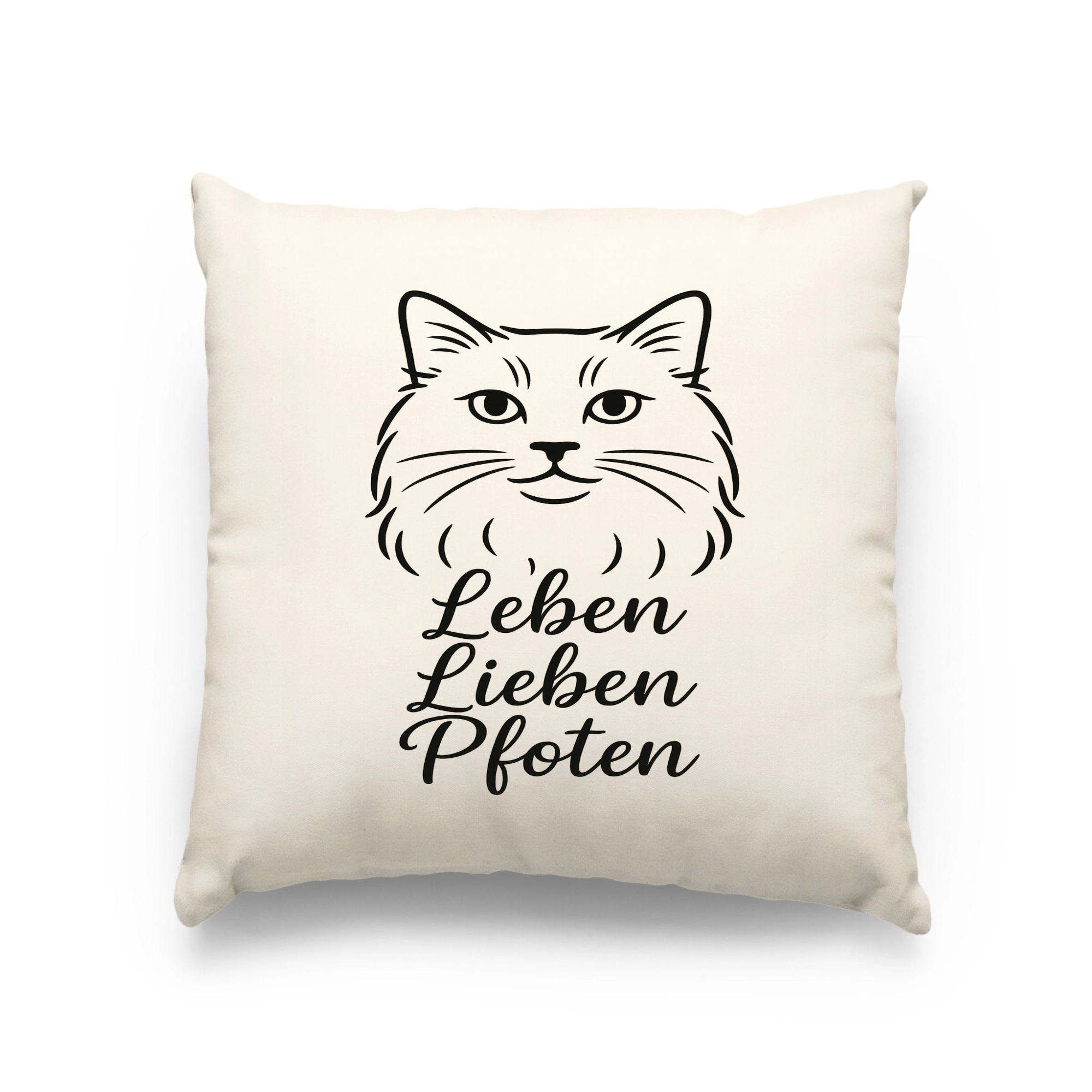 Leben Lieben pfoten - Fineline | Kissen _collection_collection