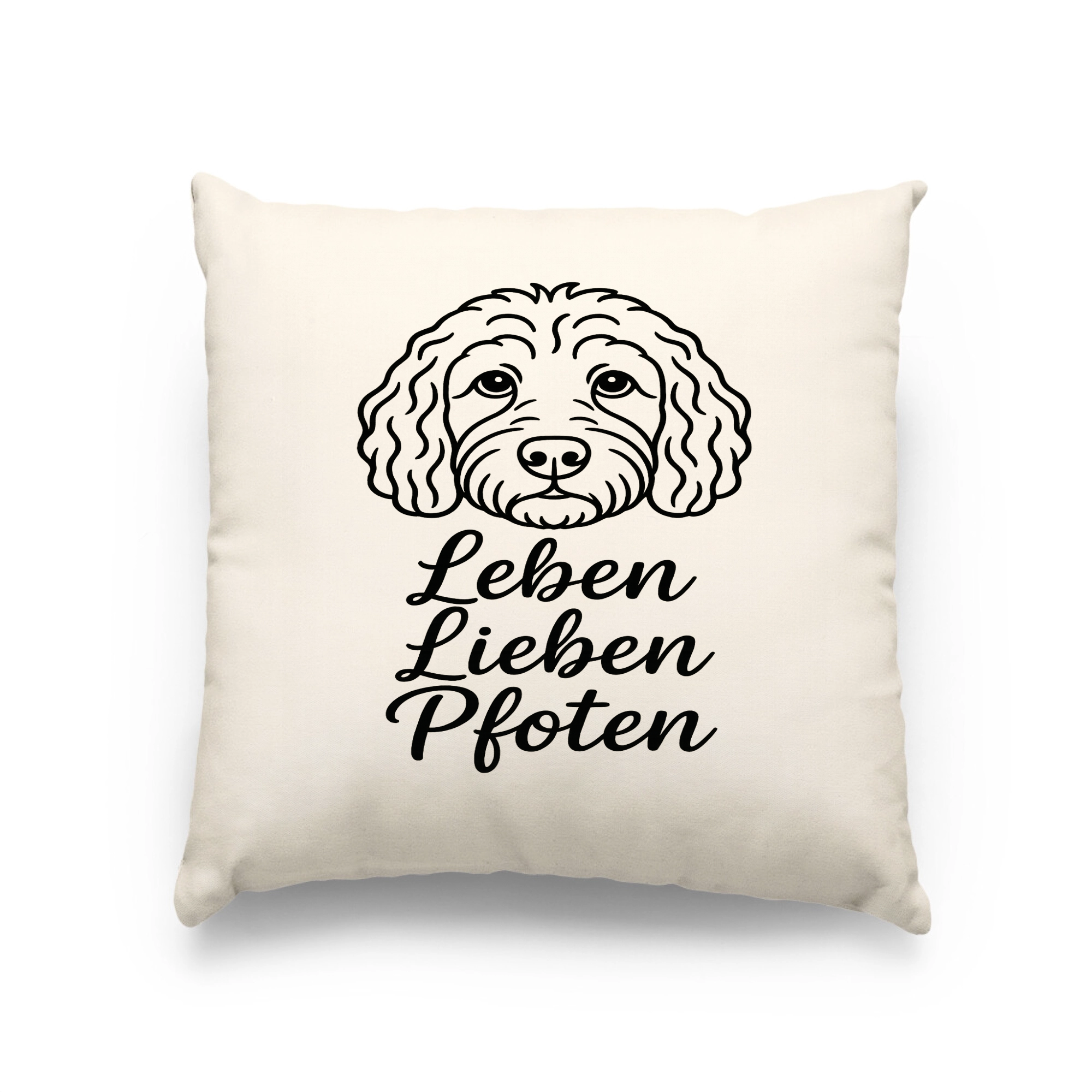 Leben Lieben pfoten - Fineline | Kissen _collection_collection